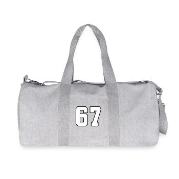 67 Minimalist Trend Design - Recycled Canvas Sports Bag by Stanley/Stella - heather grey - Front