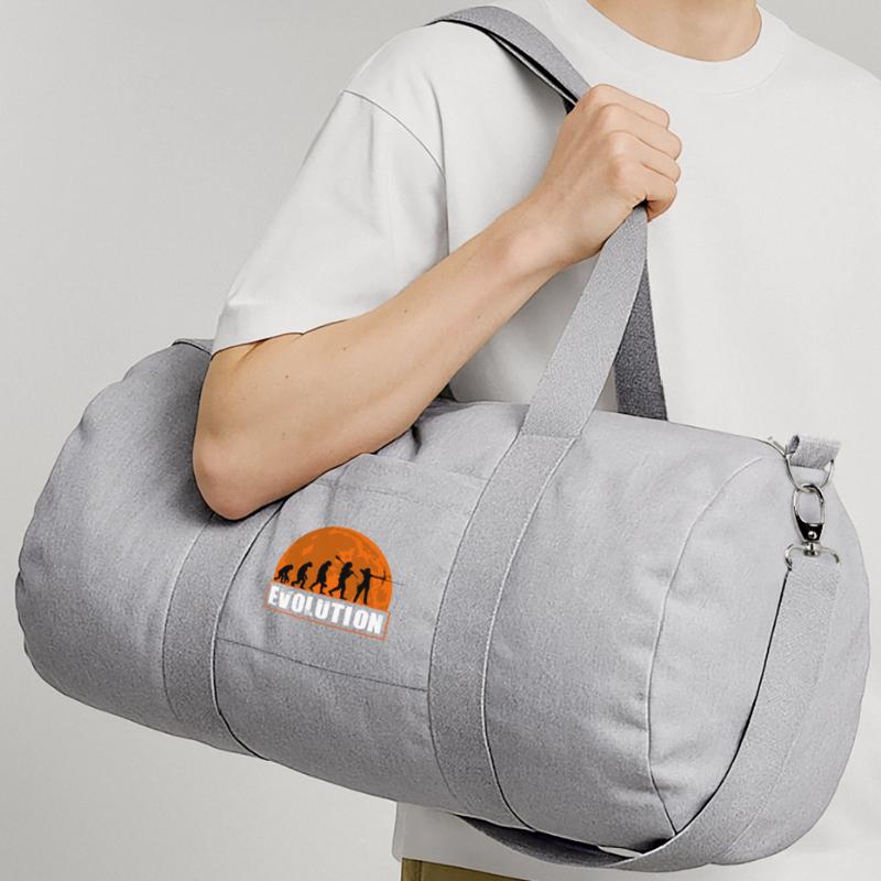 Archery Evolution Hunter Silhouette Retro Vintage Recycelte Canvas-Sporttasche von Stanley/Stella