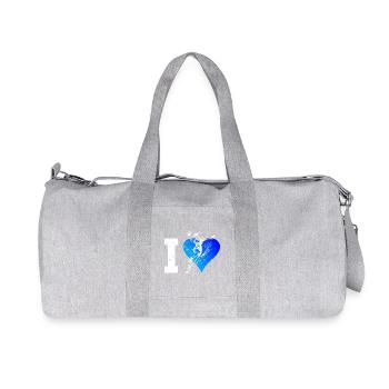 Handball Fans aufgepasst schlichtes Statement fuer - Recycelte Canvas-Sporttasche von Stanley/Stella - Grau meliert - Vorne