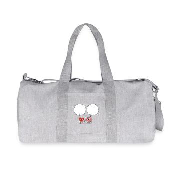 Herz_und_Gehirn_Sprechblase_Liebe - Recycled Canvas Sports Bag by Stanley/Stella - heather grey - Front