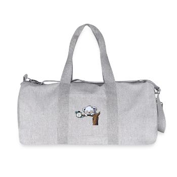 Sleeping koala on the clock branch - Recycled Canvas Sports Bag by Stanley/Stella - heather grey - Front