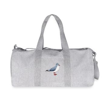 Frida die Möwe - Recycelte Canvas-Sporttasche von Stanley/Stella - Grau meliert - Vorne