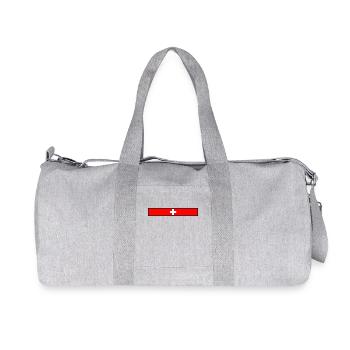 Schweiz Flagge - Recycelte Canvas-Sporttasche von Stanley/Stella - Grau meliert - Vorne