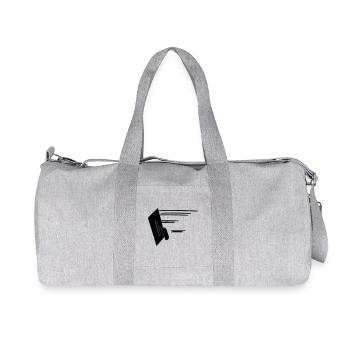 Logo Stucadoortroffel für Stucktüren in Aktion - Recycelte Canvas-Sporttasche von Stanley/Stella - Grau meliert - Vorne