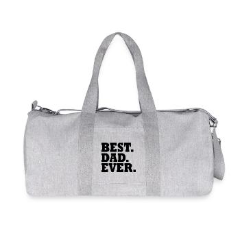 Best dad ever - Sac de sport en toile recyclée Stanley/Stella - gris chiné - Devant