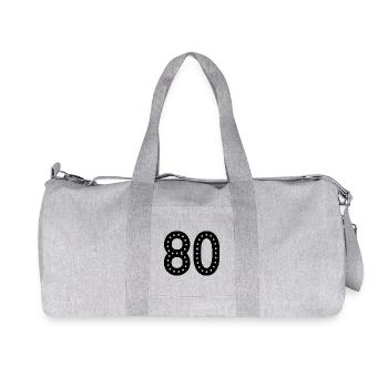 80 YEARS. 80th ANNIVERSARY. ANNIVERSARY 80 YEARS. 80 - Recycled Canvas Sports Bag by Stanley/Stella - heather grey - Front