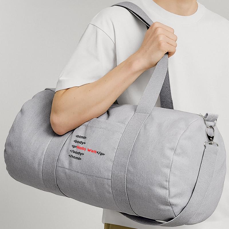 Hallo Welt HTML – Lustiges Programmierer & Coding  Recycelte Canvas-Sporttasche von Stanley/Stella