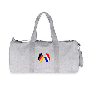 Flag of Germany and flag of the Netherlands - Recycled Canvas Sports Bag by Stanley/Stella - heather grey - Front