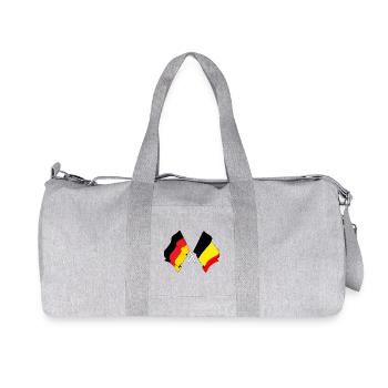 Flag of Germany and flag of Belgium - Recycled Canvas Sports Bag by Stanley/Stella - heather grey - Front