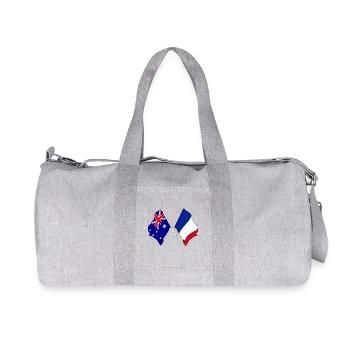 Drapeau de l’Australie et drapeau de la France - Sac de sport en toile recyclée Stanley/Stella - gris chiné - Devant