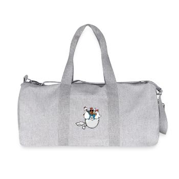 Coquille d’œuf Poulets Oeufs de Pâques Volaille Volaille - Sac de sport en toile recyclée Stanley/Stella - gris chiné - Devant