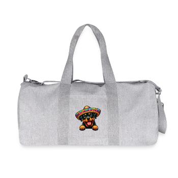 Cinco de Mayo Rottweiler Mexico Celebration - Recycled Canvas Sports Bag by Stanley/Stella - heather grey - Front