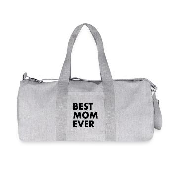 Best mom ever - Recycelte Canvas-Sporttasche von Stanley/Stella - Grau meliert - Vorne