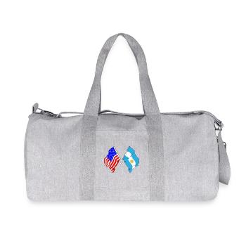 Drapeau des États-Unis et drapeau de l’Argentine - Sac de sport en toile recyclée Stanley/Stella - gris chiné - Devant