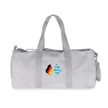Drapeau Allemagne, Bayern - Sac de sport en toile recyclée Stanley/Stella - gris chiné - Devant