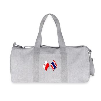 Flag Poland, Thailand - Recycled Canvas Sports Bag by Stanley/Stella - heather grey - Front