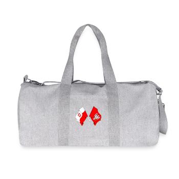 Flag Poland, Masovia crossed - Recycled Canvas Sports Bag by Stanley/Stella - heather grey - Front