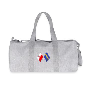 Drapeau Pologne Silésie - Sac de sport en toile recyclée Stanley/Stella - gris chiné - Devant