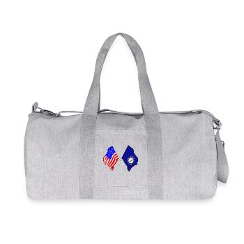 Drapeau des États-Unis et de l’État du Kentucky franchi - Sac de sport en toile recyclée Stanley/Stella - gris chiné - Devant