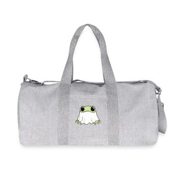 Frog Halloween Ghost - Recycled Canvas Sports Bag by Stanley/Stella - heather grey - Front