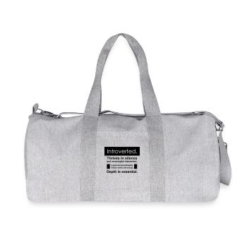 Introverti - Sac de sport en toile recyclée Stanley/Stella - gris chiné - Devant