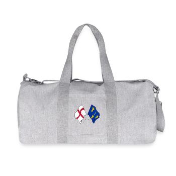Cheshire & England Crossed Flags - Recycled Canvas Sports Bag by Stanley/Stella - heather grey - Front
