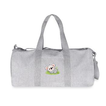 Cuddly koala in the grass - Recycled Canvas Sports Bag by Stanley/Stella - heather grey - Front