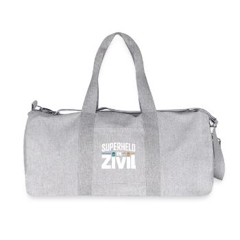 Superheld In Zivil Superhero Superhelden Kostüm - Recycelte Canvas-Sporttasche von Stanley/Stella - Grau meliert - Vorne