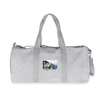 Cinque Terre Manarola in Italien Vintage Souvenir - Recycelte Canvas-Sporttasche von Stanley/Stella - Grau meliert - Vorne