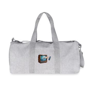 Surreale Ocean Wave Vintage-TV-Grafik | Ästhetik - Recycelte Canvas-Sporttasche von Stanley/Stella - Grau meliert - Vorne