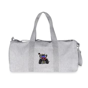 0152 Roter Traktor - Recycelte Canvas-Sporttasche von Stanley/Stella - Grau meliert - Vorne