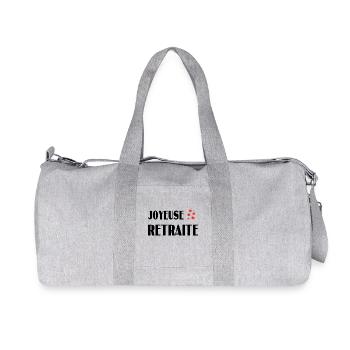 RETRAITE. BONNE RETRAITE. JOYEUSE RETRAITE - Sac de sport en toile recyclée Stanley/Stella - gris chiné - Devant