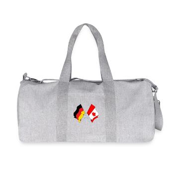 Flag of Germany and flag Canada - Recycled Canvas Sports Bag by Stanley/Stella - heather grey - Front
