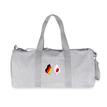 Flag of Germany and flag of Japan - Recycled Canvas Sports Bag by Stanley/Stella - heather grey - Front