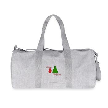 Santa peeing - Christmas Tree - Weihnachtsmann - Recycelte Canvas-Sporttasche von Stanley/Stella - Grau meliert - Vorne