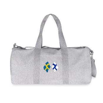 Flag Sweden, flag Finland - Recycled Canvas Sports Bag by Stanley/Stella - heather grey - Front