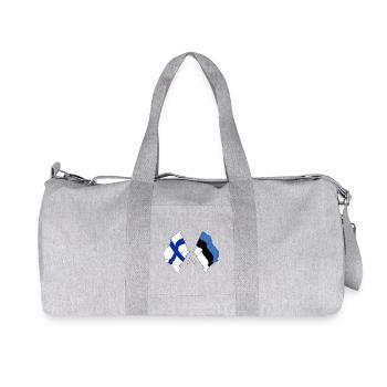 Flag Finland, flag Estonia - Recycled Canvas Sports Bag by Stanley/Stella - heather grey - Front