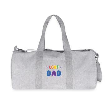 Mois de la fierté LGBTQ - Papa LGBT - Sac de sport en toile recyclée Stanley/Stella - gris chiné - Devant