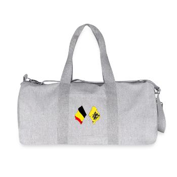Flag of Belgium and flag of Flanders - Recycled Canvas Sports Bag by Stanley/Stella - heather grey - Front