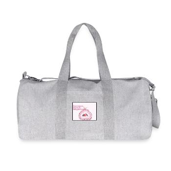 Floral Heart Wings Design - Recycled Canvas Sports Bag by Stanley/Stella - heather grey - Front