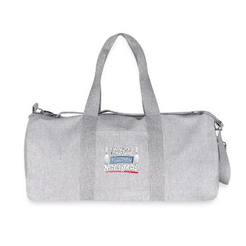 Run-up, throwing, cursing, bowling again - Recycled Canvas Sports Bag by Stanley/Stella - heather grey - Front