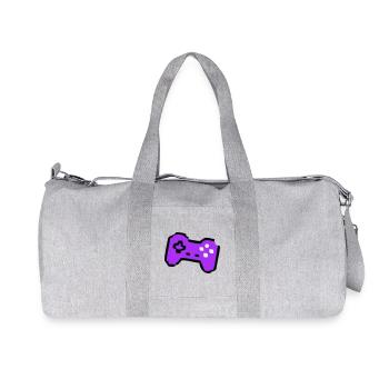 Weird Retro Controller Gamer - Recycled Canvas Sports Bag by Stanley/Stella - heather grey - Front