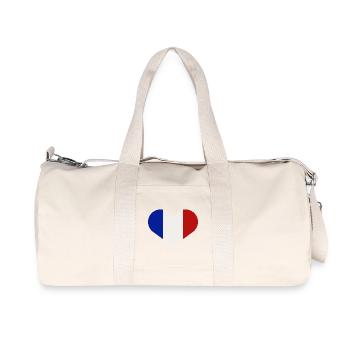 Drapeau français - Sac de sport en toile recyclée Stanley/Stella - blanc naturel - Devant
