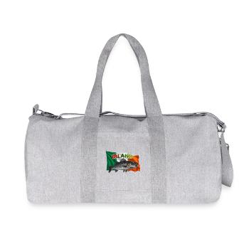 Wolfsbarsch Angeln Irland - Wölfe  - Recycelte Canvas-Sporttasche von Stanley/Stella - Grau meliert - Vorne