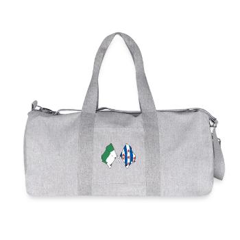 Vlieland & Friesland Crossed Flags - Recycled Canvas Sports Bag by Stanley/Stella - heather grey - Front