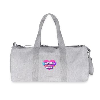 Azubi mit ganz viel Herz - Recycelte Canvas-Sporttasche von Stanley/Stella - Grau meliert - Vorne