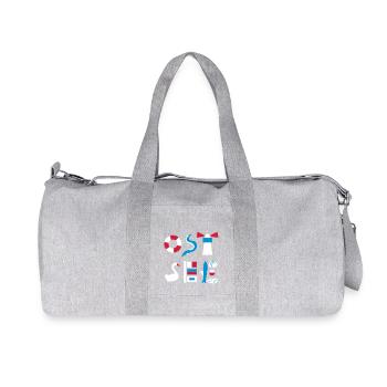 Ostsee - Recycelte Canvas-Sporttasche von Stanley/Stella - Grau meliert - Vorne