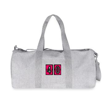 40 YEARS. 40th ANNIVERSARY. ANNIVERSARY 40 YEARS. 40 - Recycled Canvas Sports Bag by Stanley/Stella - heather grey - Front