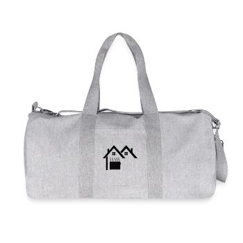 Hausheizung Zentralheizung Zentralheizung Logo - Recycelte Canvas-Sporttasche von Stanley/Stella - Grau meliert - Vorne