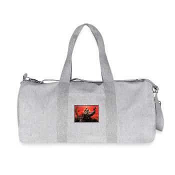 Dark fantasy with bird raven red landscape - Recycled Canvas Sports Bag by Stanley/Stella - heather grey - Front